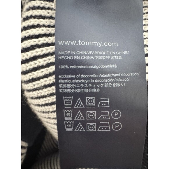 TOMMY HILFIGER sweater Cardigan Men's MEDIUM Knit Bomber Zip Up Stand Up Collar - Picture 12 of 16